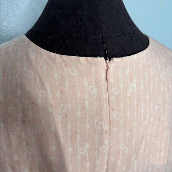 Vintage Lord & Taylor 90s Pink White Dress - Picture 7 of 11